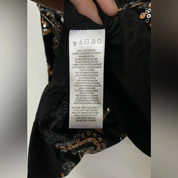 NWOT Dress the Population Malorie Velvet Sequin Bodycon Mini Dress Size Small - Picture 11 of 11